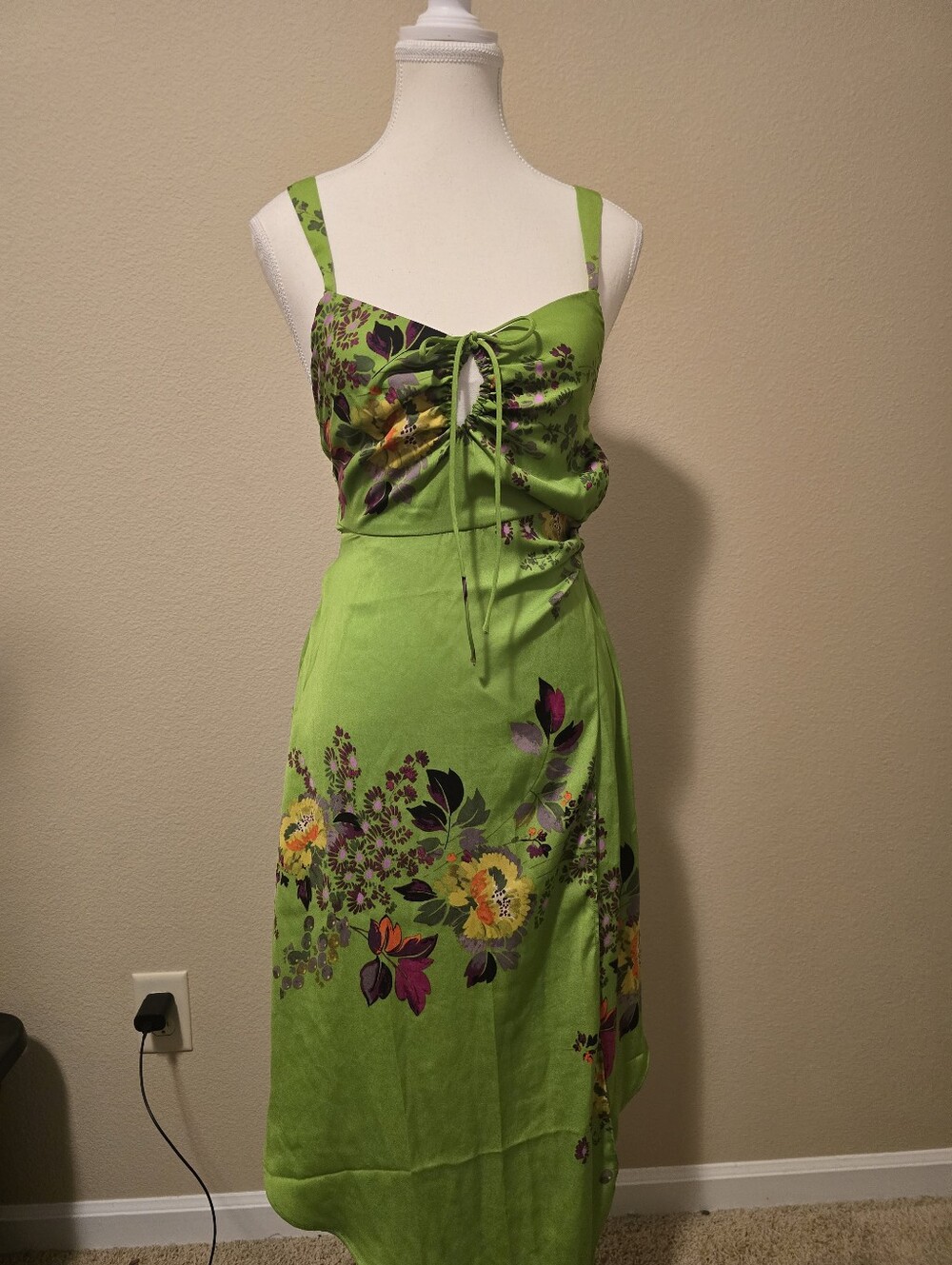 NWT Urban Outfitters Green Floral Dress XS